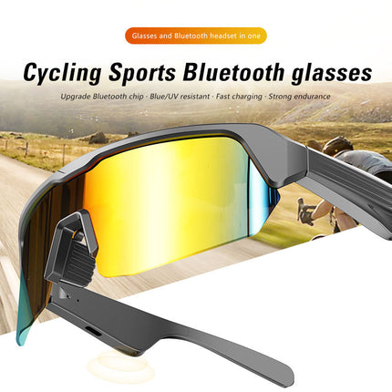 Outdoor Sports Sunglasses Smart Glasses Fashionable Cycling Bluetooth Glasses for Listening to Music and Calling Unisex