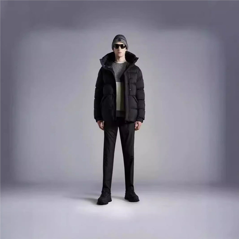 Dustproof Bag Version Madeira Down Jacket Black Warrior Zipper Hooded Unisex Coat