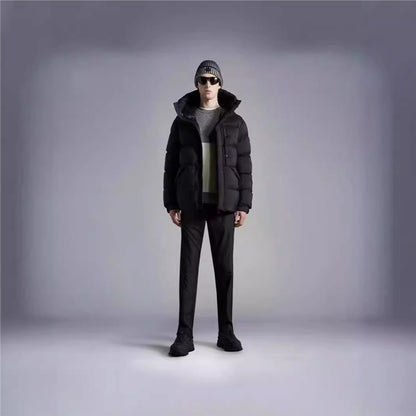 Dustproof Bag Version Madeira Down Jacket Black Warrior Zipper Hooded Unisex Coat
