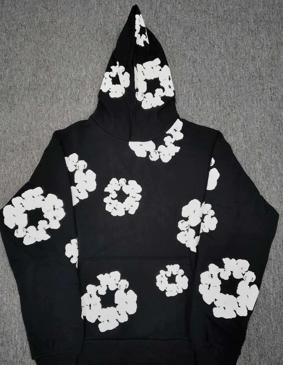 [High Quality Version] All Cotton Denim Tears Hoodie Kapok Hoodie American High Street Trendy Sweatshirt