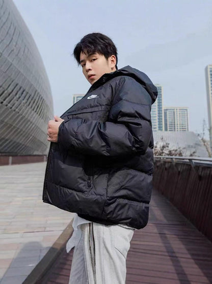 GMabcd 25ss Down Jacket Men's Hooded Warm Casual Down Jacket Coat