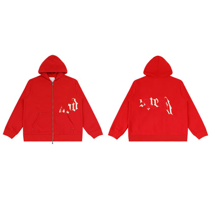 GMabcd Casual Set God-peed Patch Letter Cardigan Hoodie High Street Men's Casual Sweatshirt Sweatpants