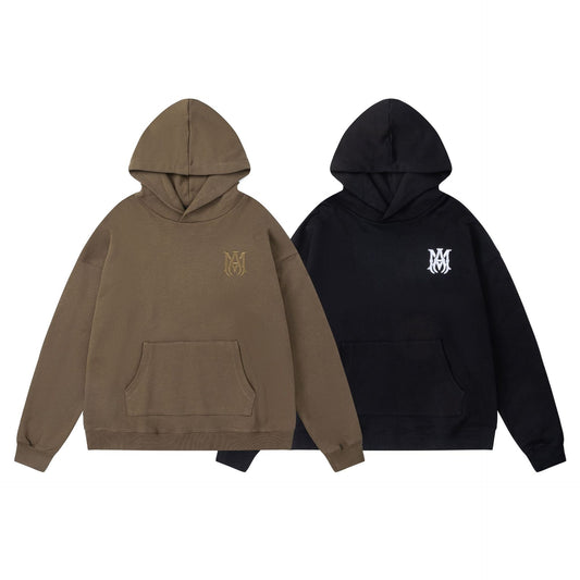 Fall/Winter 2025 Am1r1 Embroidered Letter Pattern Pullover Hooded Sweater for Men and Women