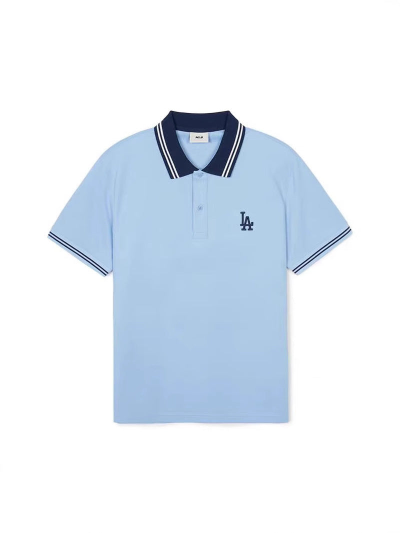 MIB Chest Embroidery LA Los Angeles Dodgers NY New York Yankees Double Yarn Pure Cotton Minimalist Polo Shirt