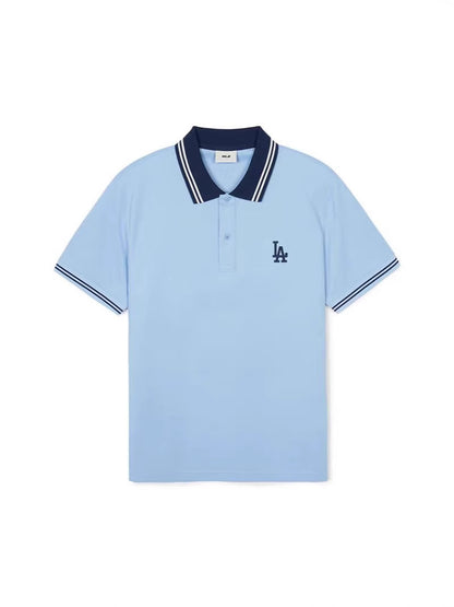MIB Chest Embroidery LA Los Angeles Dodgers NY New York Yankees Double Yarn Pure Cotton Minimalist Polo Shirt