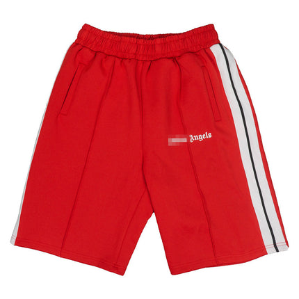 PA Angel Trendy Brand Striped Rainbow Ribbon Shorts Unisex Couple Fog High Street Palm Tree Loose Five-Point Pants