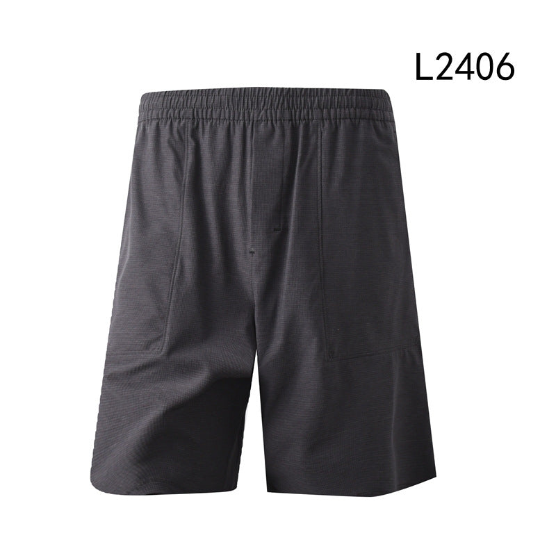 Lulu Men's Shorts Summer Business Casual Five-Point Pants Commuter Workwear Simple Men's Pants Comfortable Hiking Shorts