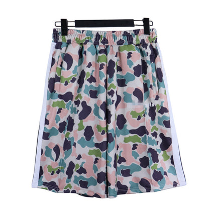 PA Angel Trendy Brand Striped Rainbow Ribbon Shorts Unisex Couple Fog High Street Palm Tree Loose Five-Point Pants