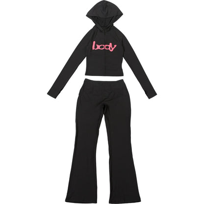 2025 Autumn Women's New Fashion Hooded Camouflage Print Long Sleeve Sports Trendy Slim Fit Long Pants Two-Piece Set