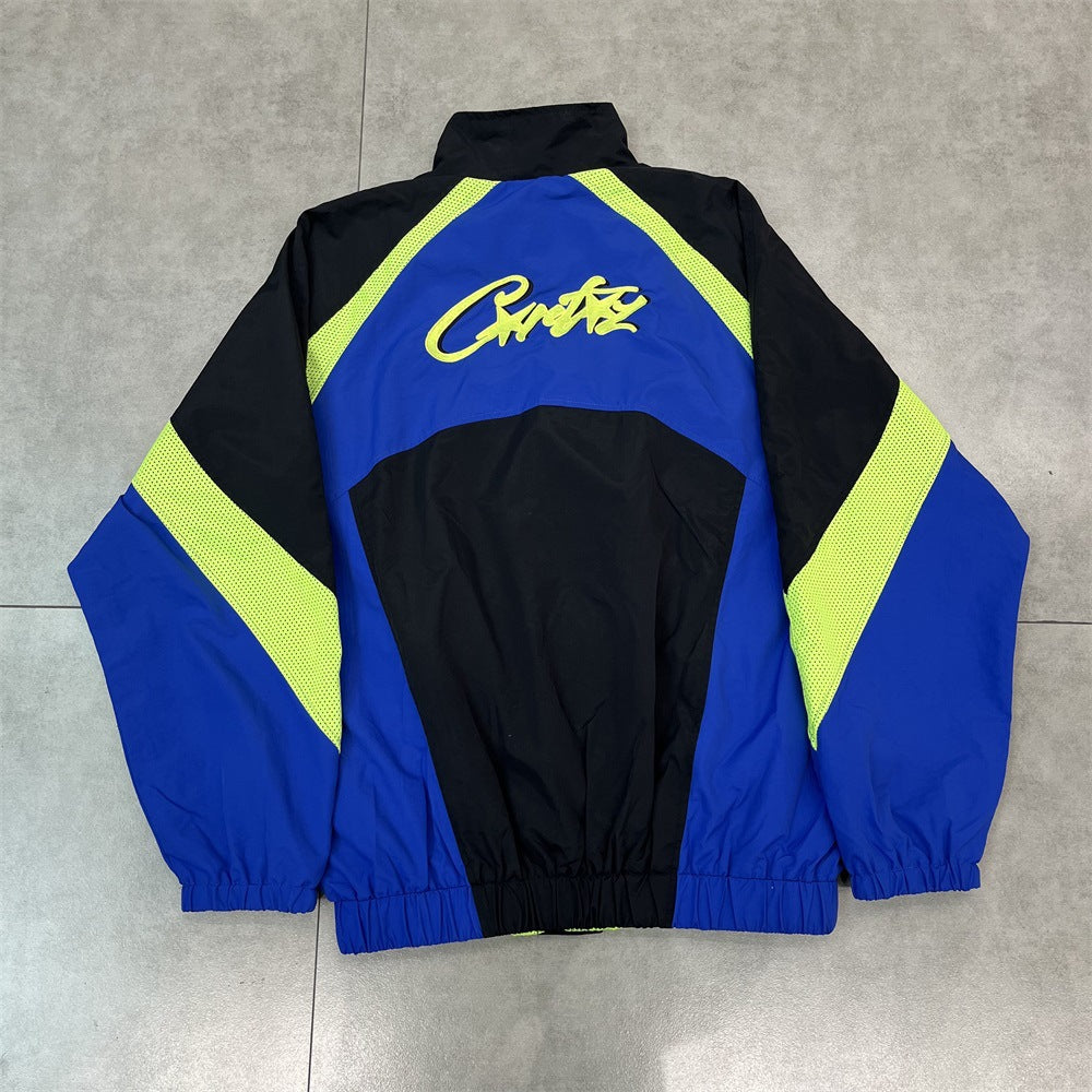 Gmabcd New Corteiz Alcatraz Embroidered Logo Woven Casual Sports Suit Spring Thin Long Pants with Zipper