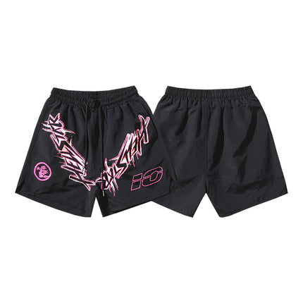 Washed Vintage Casual Shorts 2024 Summer New European and American Trendy Brand Five-Point Shorts