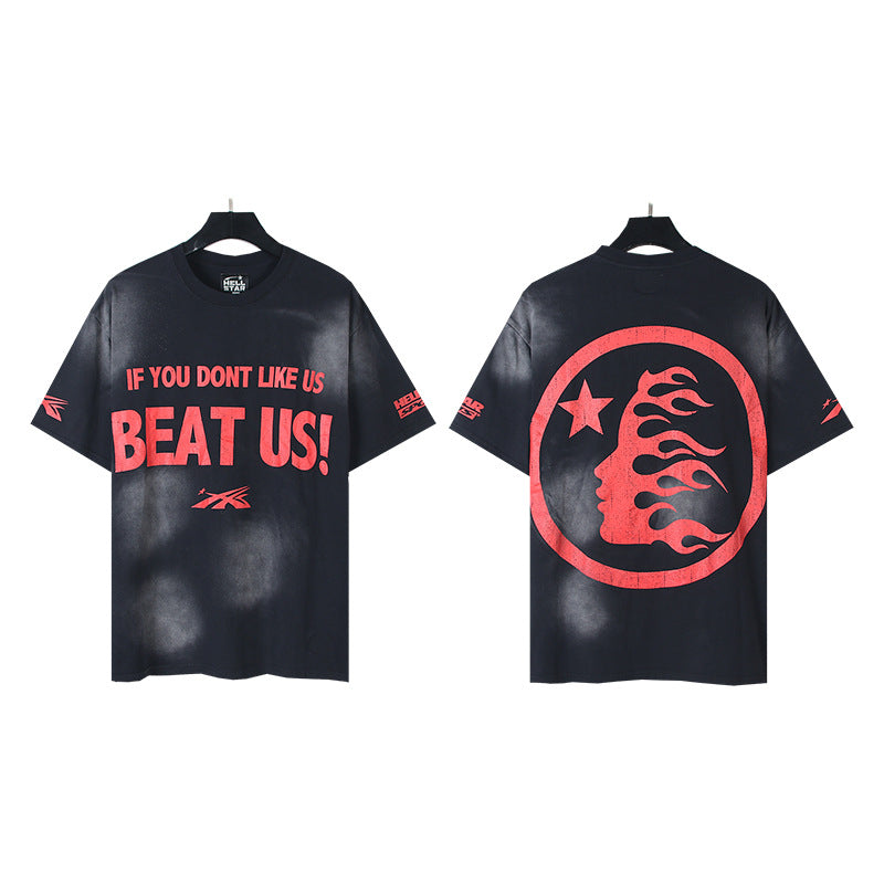 [1]TTY Summer Couples Wear plus Size Loose Pullover Short Sleeve T-shirt Youth Tee