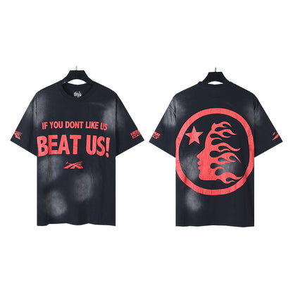 [1]TTY Summer Couples Wear plus Size Loose Pullover Short Sleeve T-shirt Youth Tee