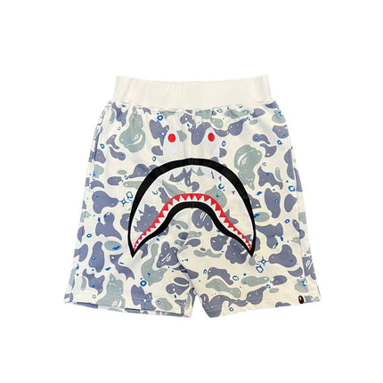 Trendy Brand BP Classic Shark Camouflage Men's Casual Loose Sports Five-Point Shorts High-End Terry Drawstring Shorts Trend