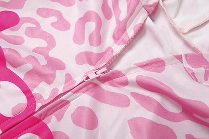 2025 Autumn Women's New Fashion Hooded Camouflage Print Long Sleeve Sports Trendy Slim Fit Long Pants Two-Piece Set