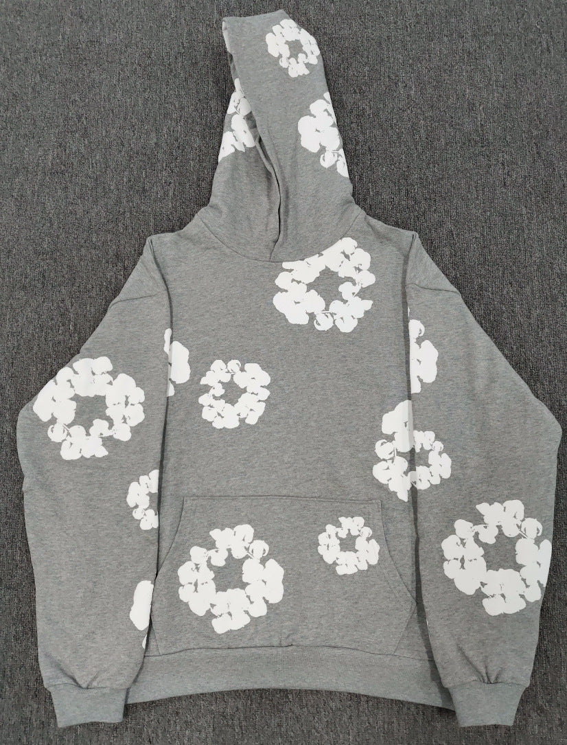 [High Quality Version] All Cotton Denim Tears Hoodie Kapok Hoodie American High Street Trendy Sweatshirt