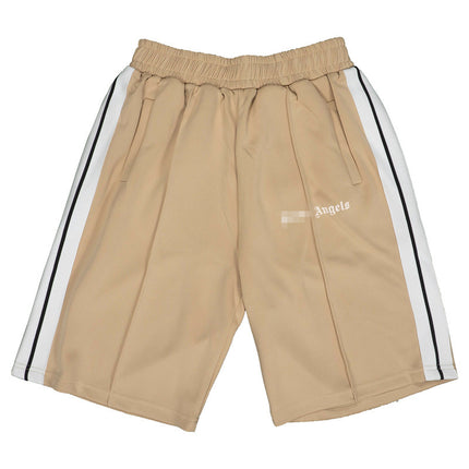 PA Angel Trendy Brand Striped Rainbow Ribbon Shorts Unisex Couple Fog High Street Palm Tree Loose Five-Point Pants