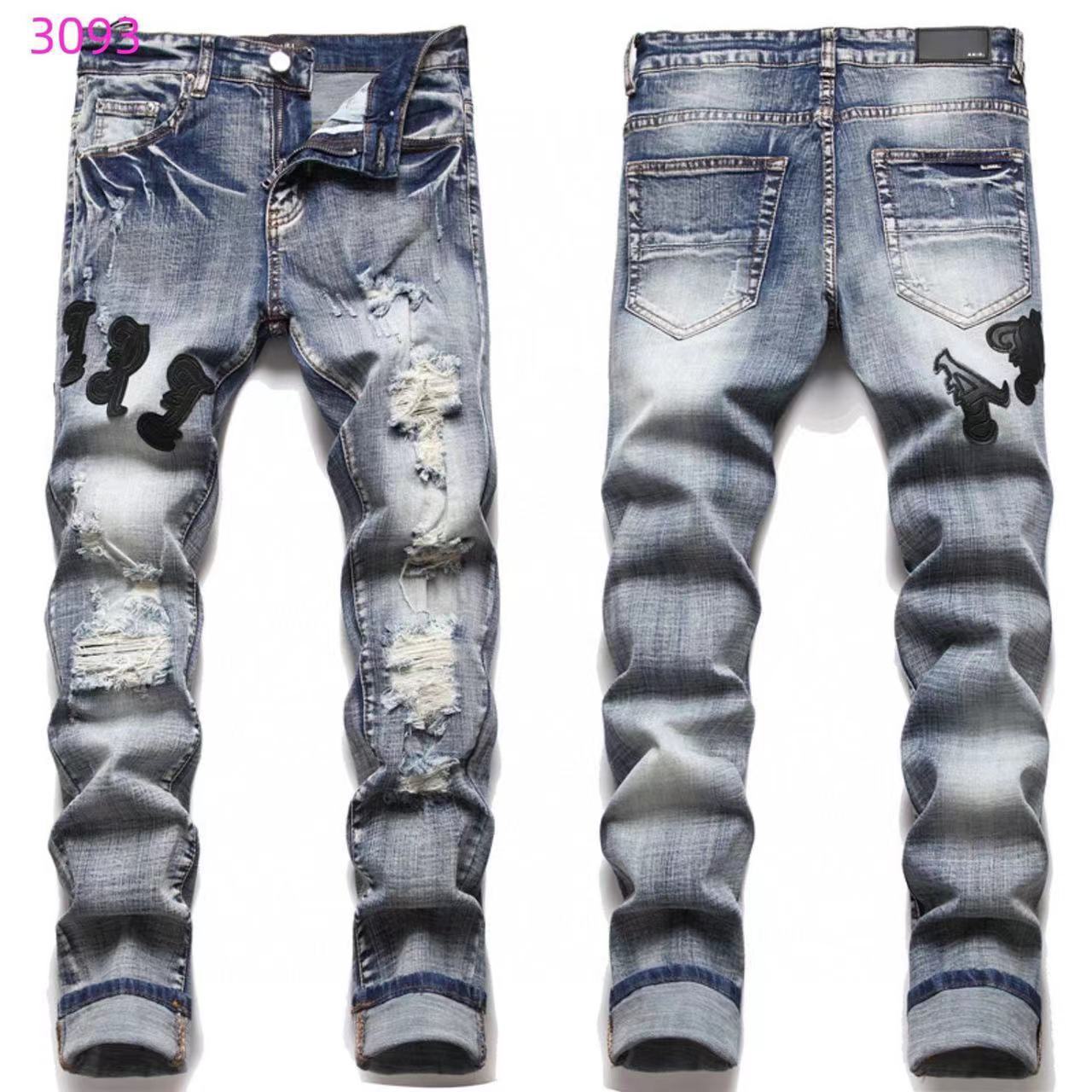 GMAM Heavy Craft Washed Distressed High Street Embroidered Unisex Jeans