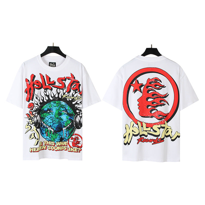 [4]2025 Summer New American Fashion Brand Male and Female Couples Wear plus Size Loose Pullover Short Sleeve T-shirt Youth Tee