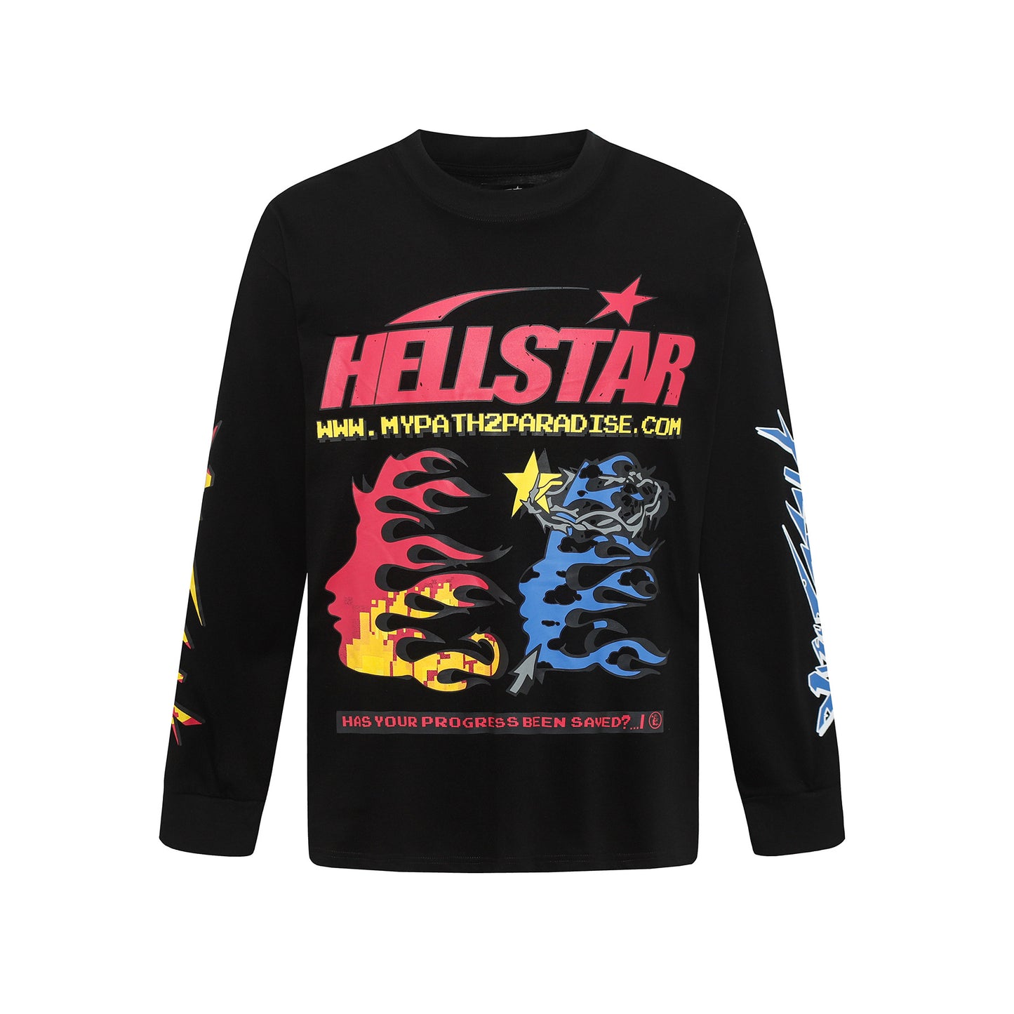 HS American Style Oversized Long Sleeve T-Shirt Autumn Base Shirt Men's Pullover Shirt