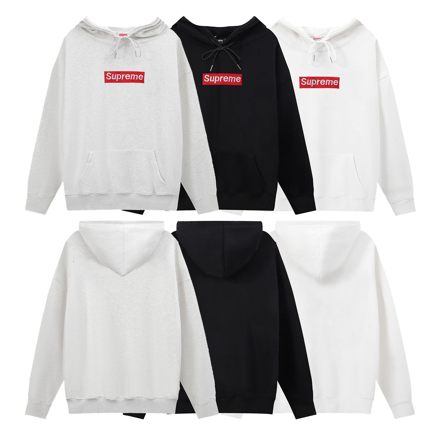 GMSupreme Fleece-Lined Full Series Hooded Sweatshirt Men's Jacket Hoodie BOX Classic Collaboration Long Sleeve