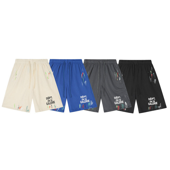 Gallery Splash-Ink Mesh Shorts 2025 Summer Men's Youth plus Size Shorts