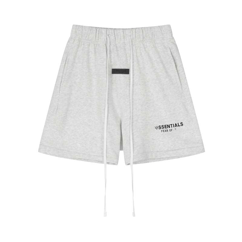 FAg Double Line Small Icon Letter Flocking Drawstring High Street Shorts Casual Pants Men