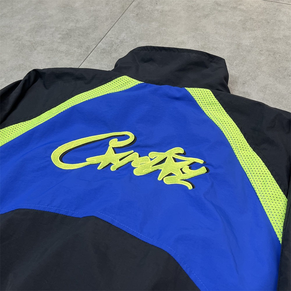 Gmabcd New Corteiz Alcatraz Embroidered Logo Woven Casual Sports Suit Spring Thin Long Pants with Zipper