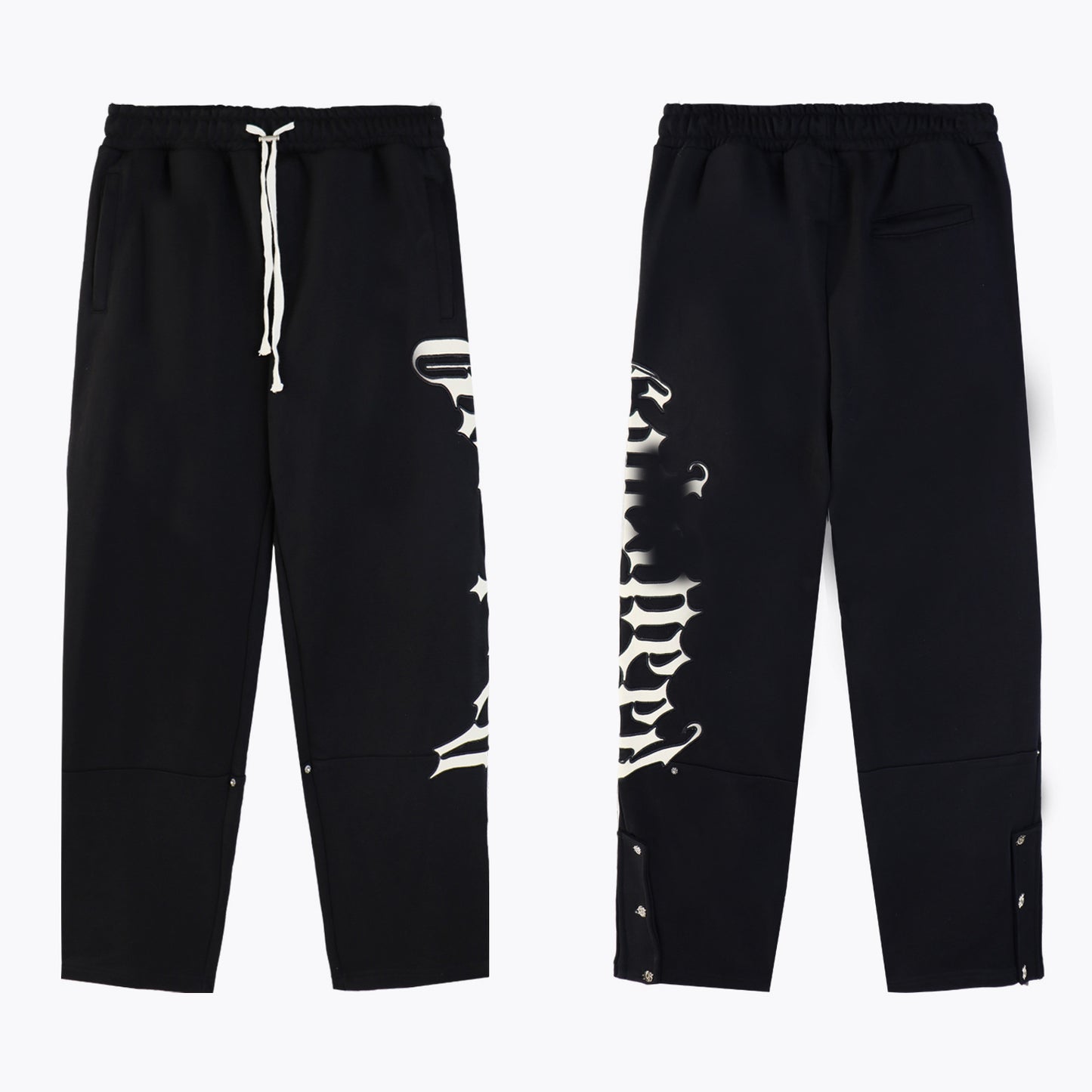 GMabcd Casual Set God-peed Patch Letter Cardigan Hoodie High Street Men's Casual Sweatshirt Sweatpants