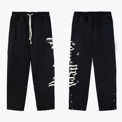 GMabcd Casual Set God-peed Patch Letter Cardigan Hoodie High Street Men's Casual Sweatshirt Sweatpants