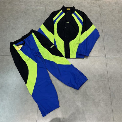 Gmabcd New Corteiz Alcatraz Embroidered Logo Woven Casual Sports Suit Spring Thin Long Pants with Zipper