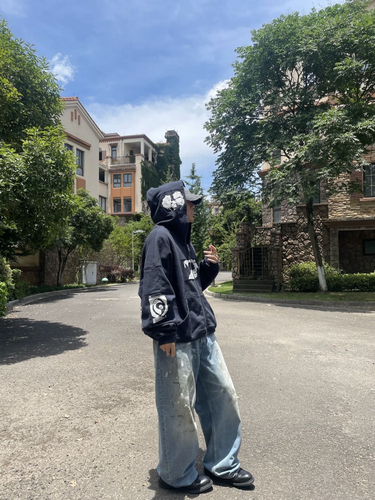 High-Quality ERD Melancholy Rich Second Generation Hooded Sweatshirt Washed Vintage Distressed Jacket Autumn Winter Zipper Coat