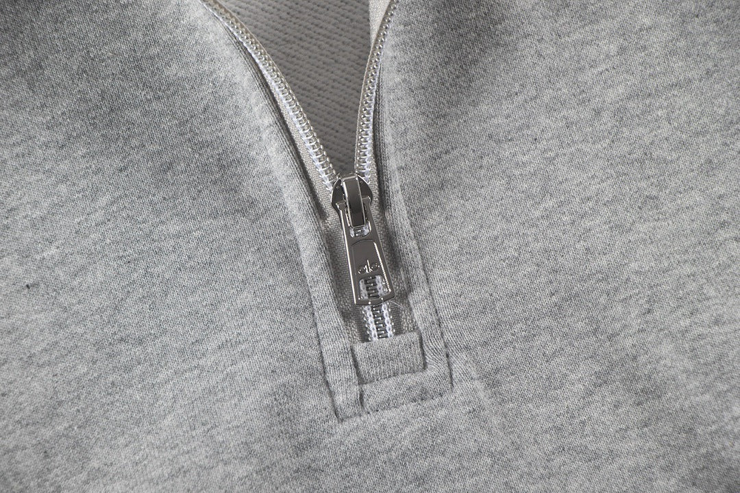 A-L-O Heavyweight Sweatshirt Loose Terry Warm Hoodie Zipper Casual Hooded Jacket