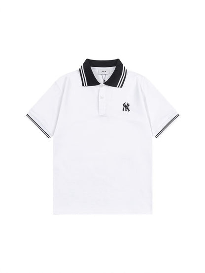 MIB Chest Embroidery LA Los Angeles Dodgers NY New York Yankees Double Yarn Pure Cotton Minimalist Polo Shirt