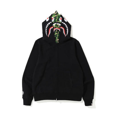 Baby Apee Shark Camouflage Hooded Cardigan Zipper Fashion Brand Comfortable Men's Women's Pullover Coat