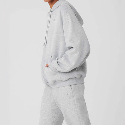 al Autumn Winter 2024 New Trendy Casual Hooded Loose Long Sleeve Sweatshirt Sports Set for Men and Women Couples