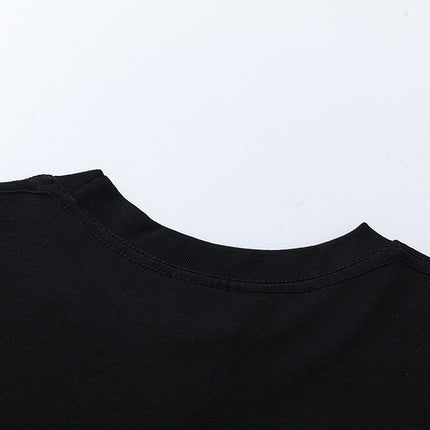 FQG Wheat Ear Short Sleeve 2025 Summer New European and American Trendy Brand Men's Plus Size Loose T-Shirt