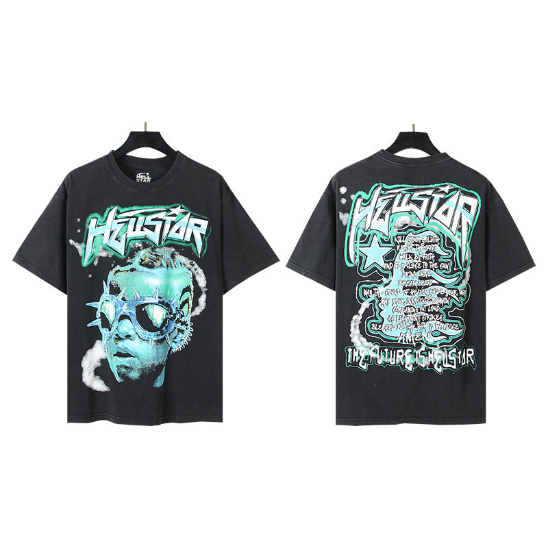 [2]2025 Summer New American Fashion Brand Male and Female Couples Wear plus Size Loose Pullover Short Sleeve T-shirt Youth Tee