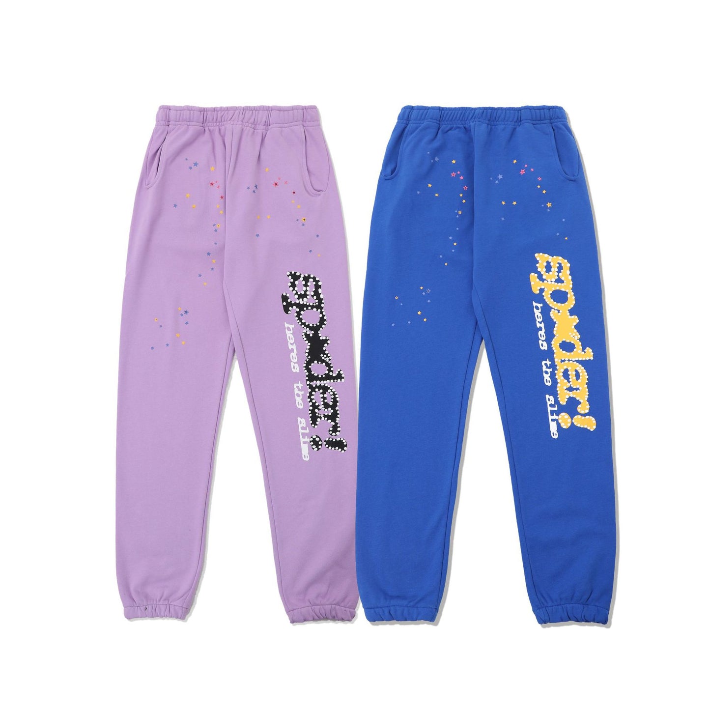 Sp55der High Quality Spider Web Foam Letter Loose Men's and Women's Suits Pants