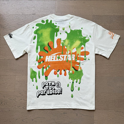 [4]2025 Summer New American Fashion Brand Male and Female Couples Wear plus Size Loose Pullover Short Sleeve T-shirt Youth Tee