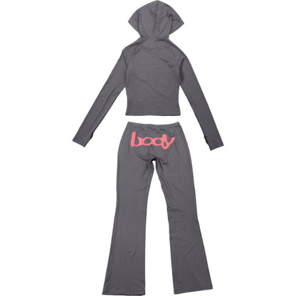 2025 Autumn Women's New Fashion Hooded Camouflage Print Long Sleeve Sports Trendy Slim Fit Long Pants Two-Piece Set