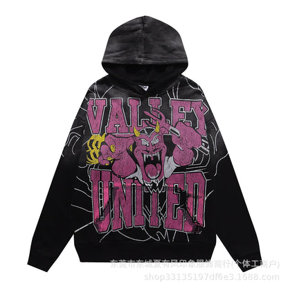 1996 Embroidered Logo Letter Zip-Up Loose-Fit Unisex Hooded Sweatshirt (Part 2)