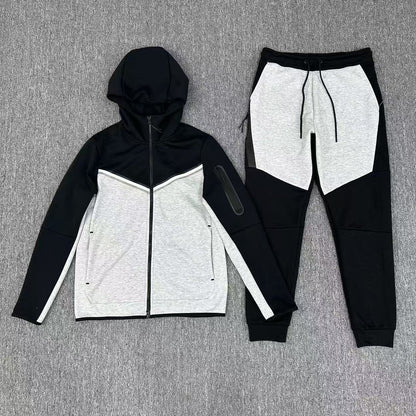 GMabcd 2025 Casual Sports Hooded Men's Side Zipper Suit Jacket Versatile Slim Fit Casual