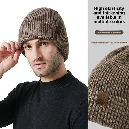 Knitted Hat 2024 Winter New Double Layer Thickened Knitted Hat Men's Leisure Outdoor Earflaps Woolen Hat Women