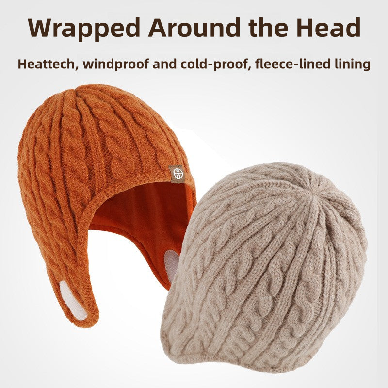 Children's Neckerchief Thermal Three-Piece Suit Winter Velvet Cold Protection Outdoor Ear Protection Knitting Hat Scarf Gloves Three-Piece Set