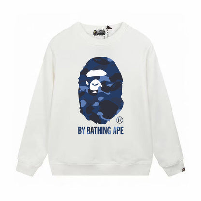 GMabcd Terry Sweatshirt for Men, Autumn and Winter Long Sleeve Letter Print Loose Round Neck Pullover Casual Top Trendy