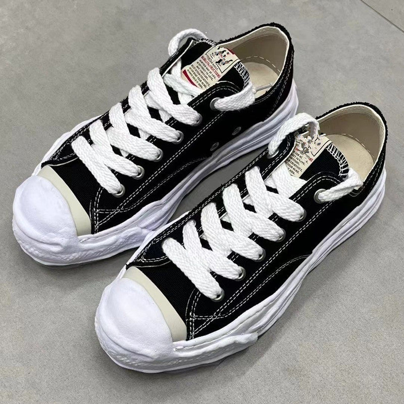 GMabcd Mmy Open Smile Dissolving Shoes Canvas Thick Sole Height Increasing Unisex Casual Sneakers