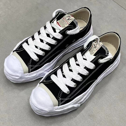 GMabcd Mmy Open Smile Dissolving Shoes Canvas Thick Sole Height Increasing Unisex Casual Sneakers
