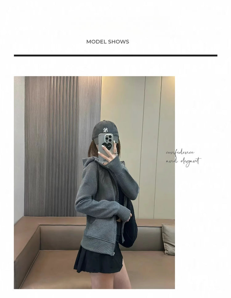 Lulu Same Style Scuba Women's Zipper Hooded Sweatshirt Autumn Winter Women's Outdoor Casual Warm Top Sports Jacket