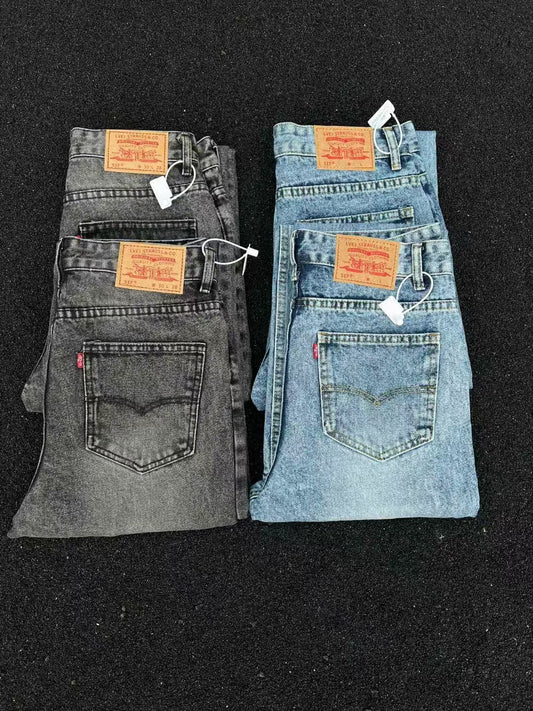 Cleanfit Ice Blue Marble Style Washed Vintage Flared Jeans Distressed Vibes